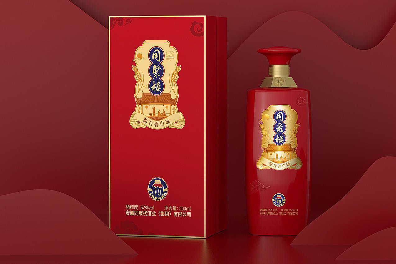 Guofeng wine packaging，