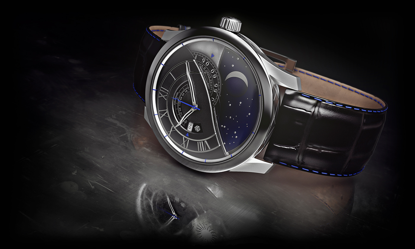 day，night，Illusion，CGI rendering，Wrist watch，fantasy，