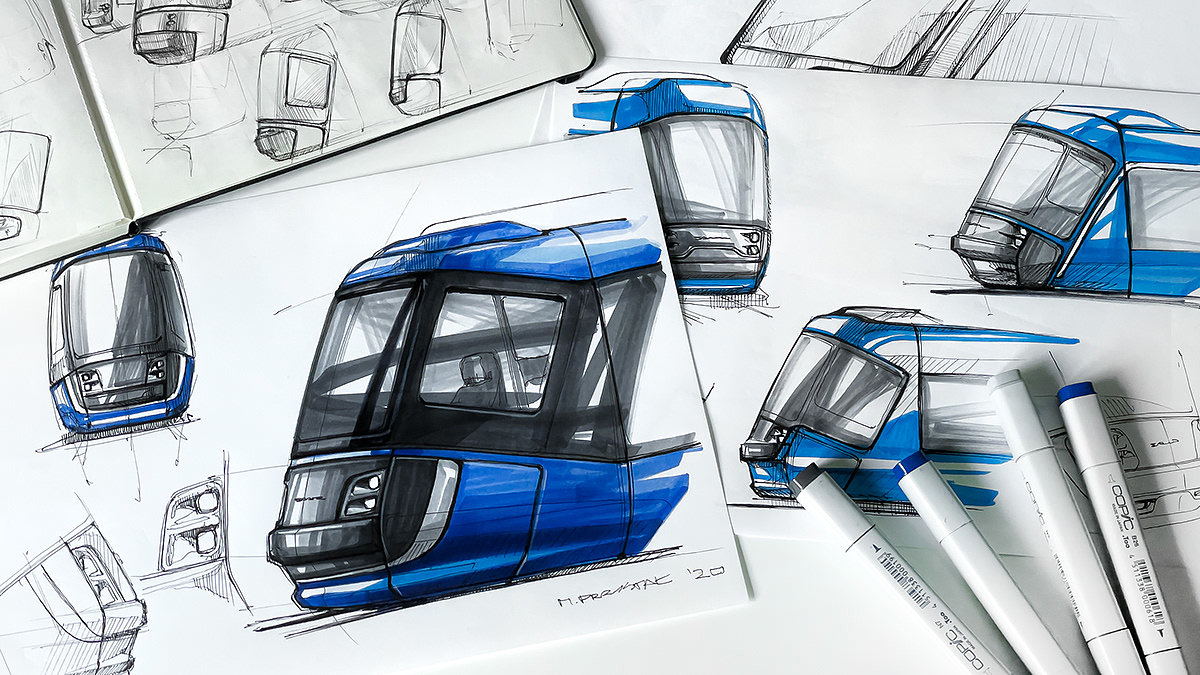 Automobile design，tram，traffic，