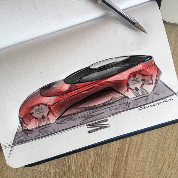 automobile，Hand drawn，juhan ，Kim，