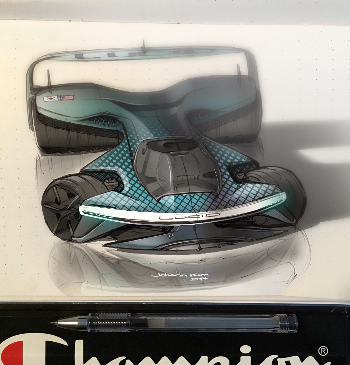 automobile，Hand drawn，juhan ，Kim，