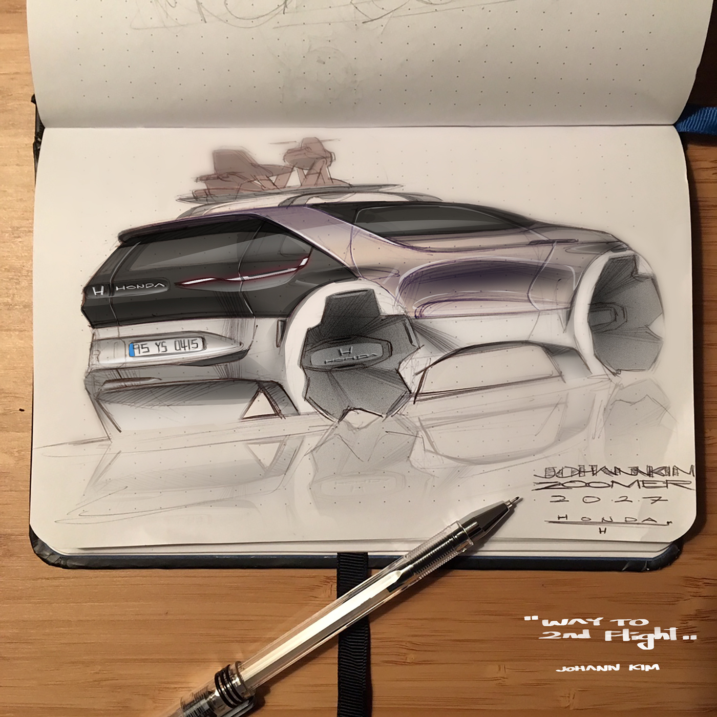 automobile，Hand drawn，juhan ，Kim，