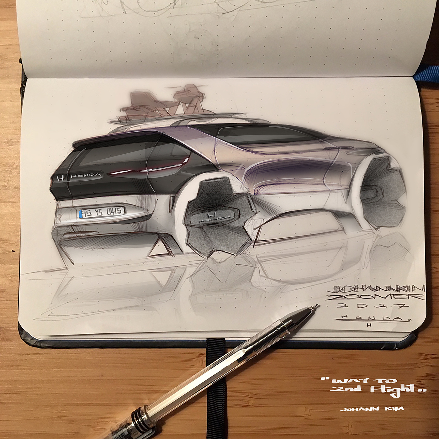 automobile，Hand drawn，juhan ，Kim，