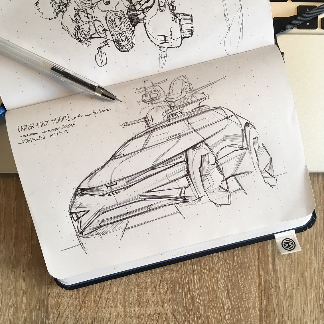 automobile，Hand drawn，juhan ，Kim，
