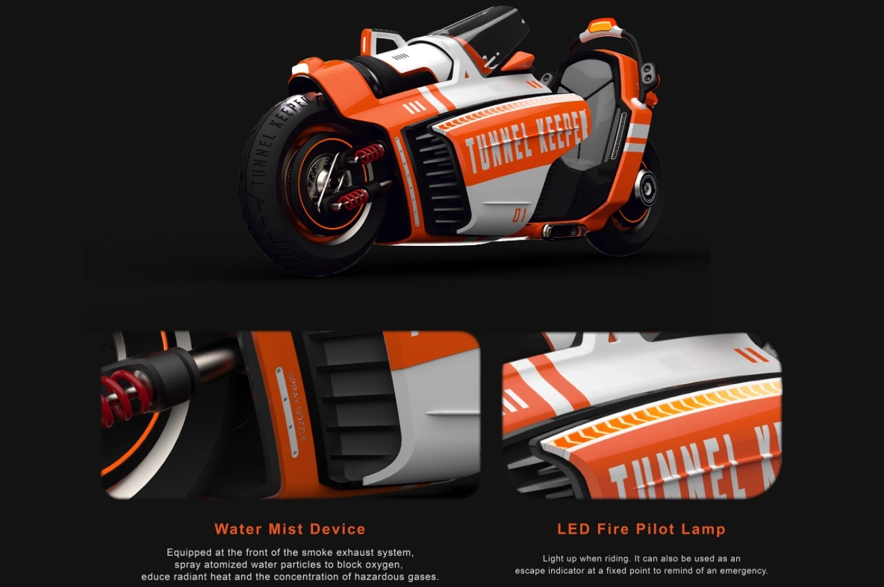 motorcycle，fire control，fire，