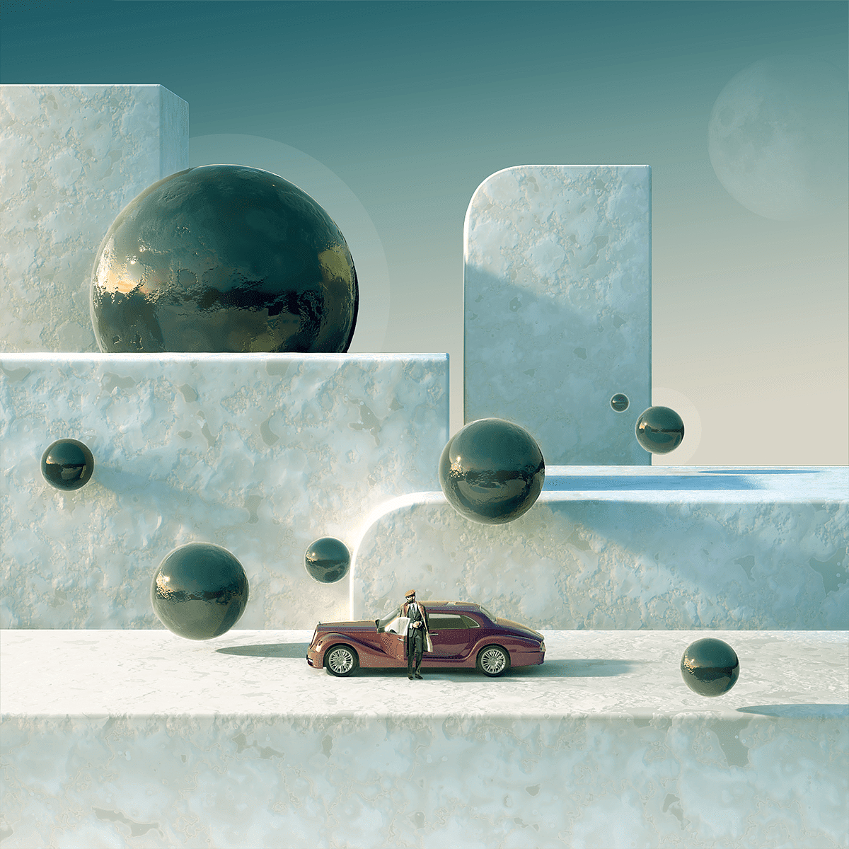 illustration，Architecture，Digital art，