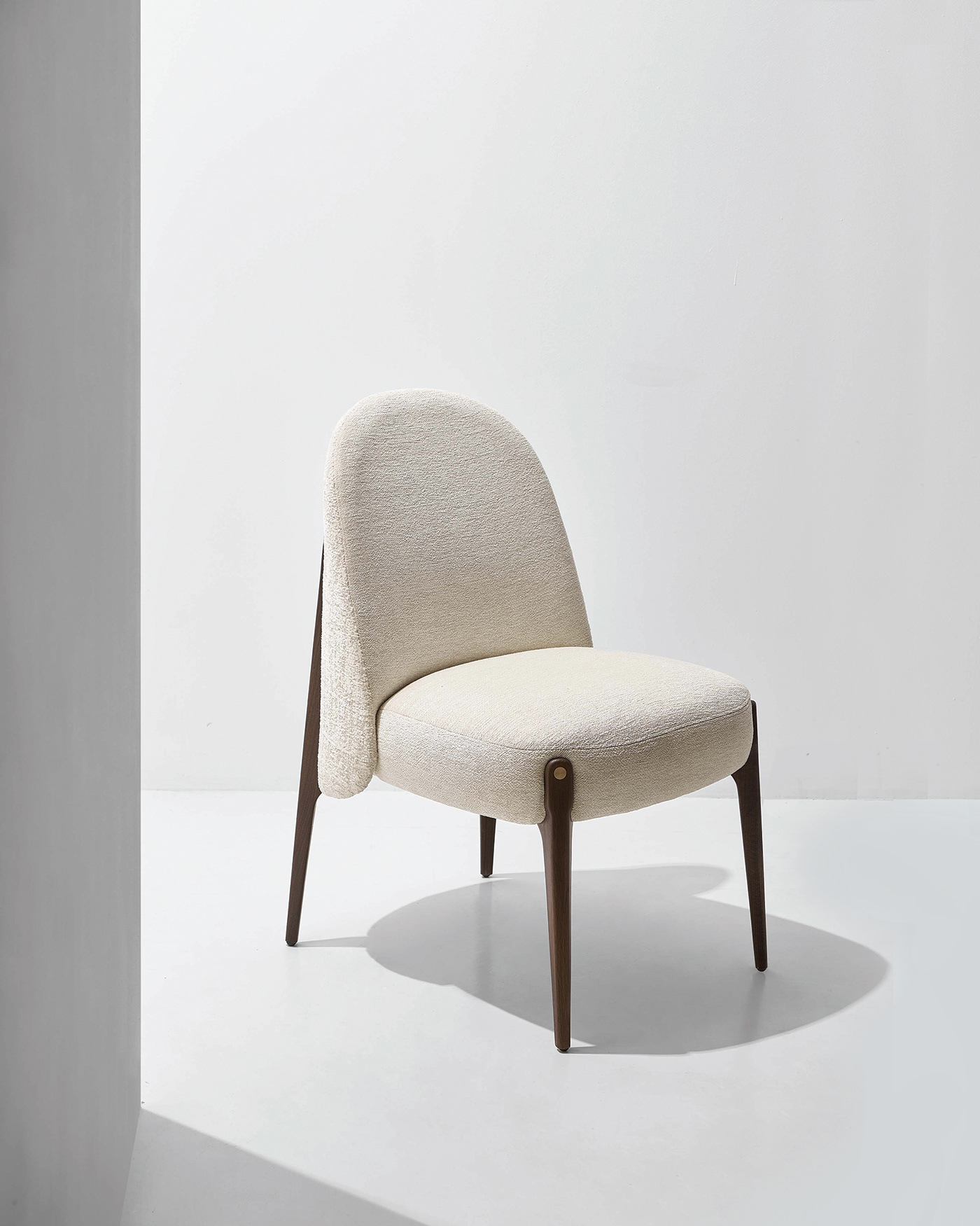 chair，oak，brass，