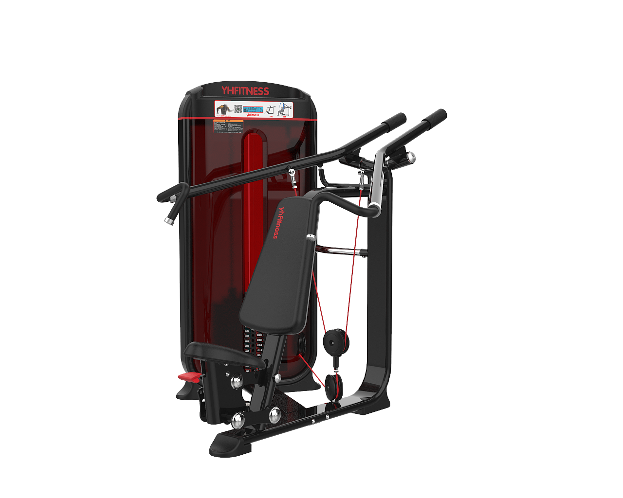 Yu He design，Yuhe fitness equipment design，Sports equipment design，Commercial fitness equipment，Shoulder Press ，