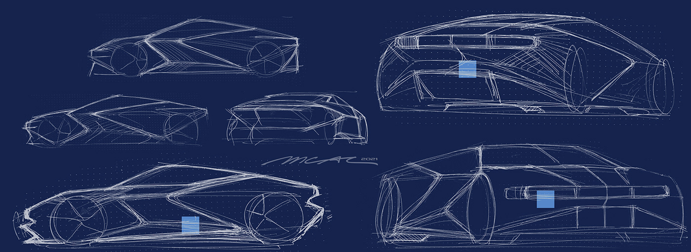 vehicle，automobile，conceptual design，Hand drawn，