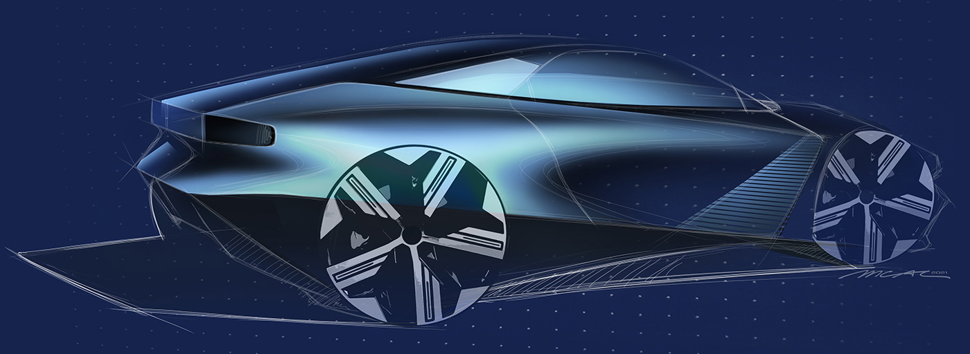 vehicle，automobile，conceptual design，Hand drawn，