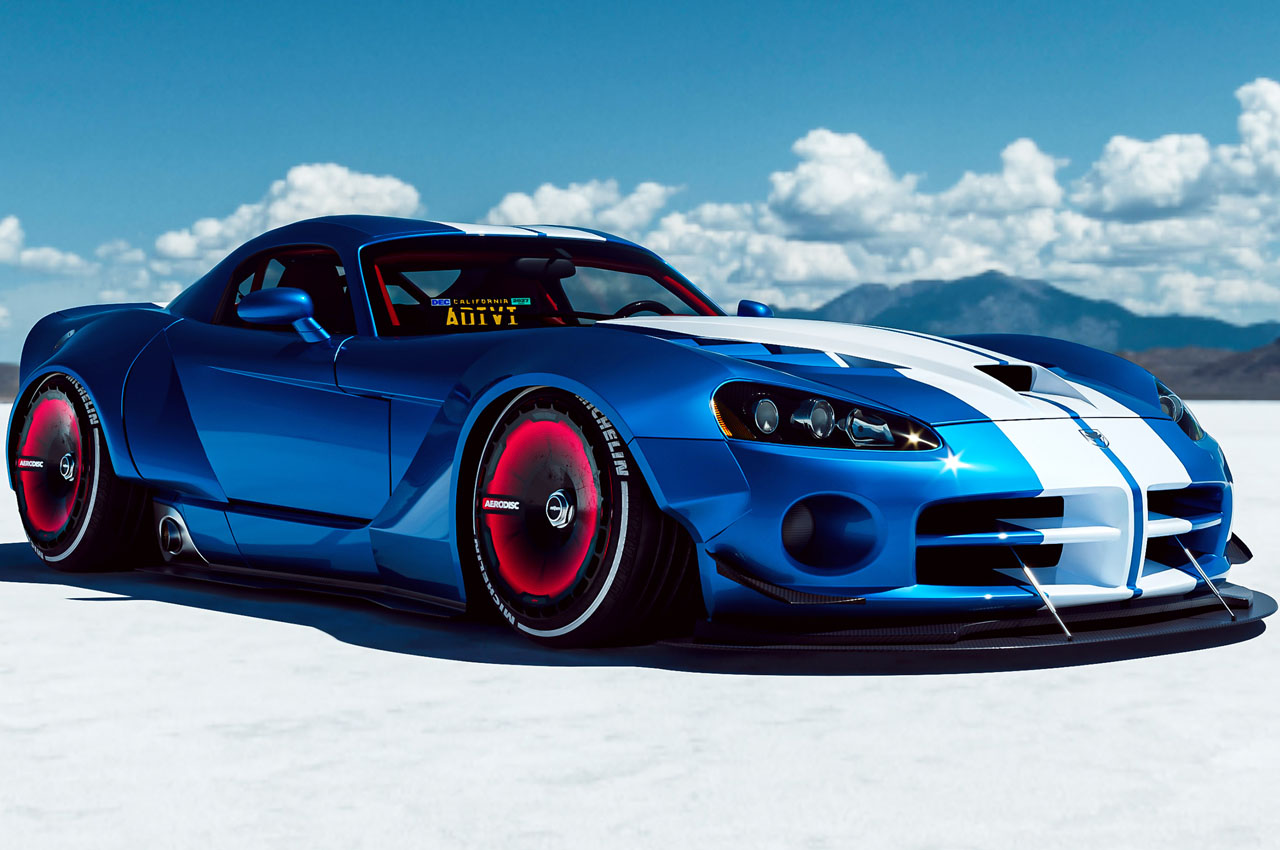 Sports car，blue，Red interior，