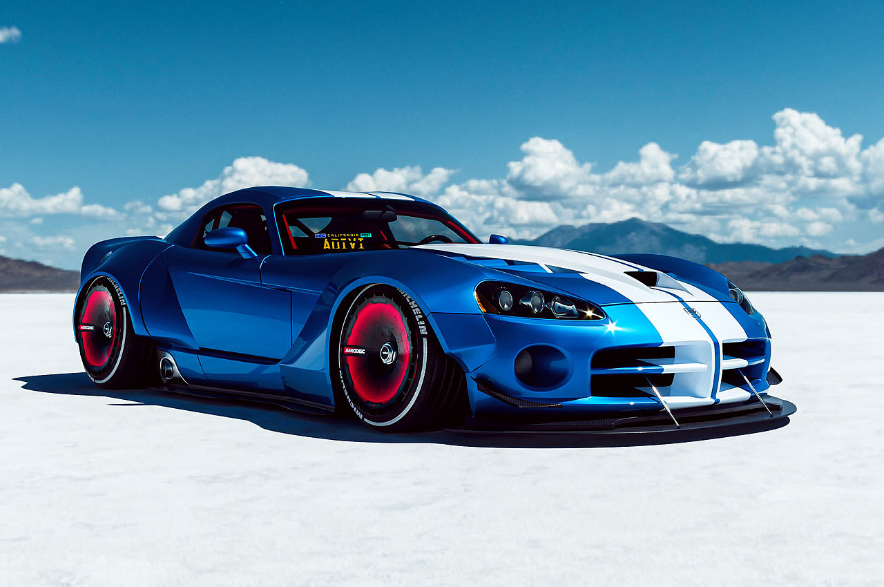 Sports car，blue，Red interior，