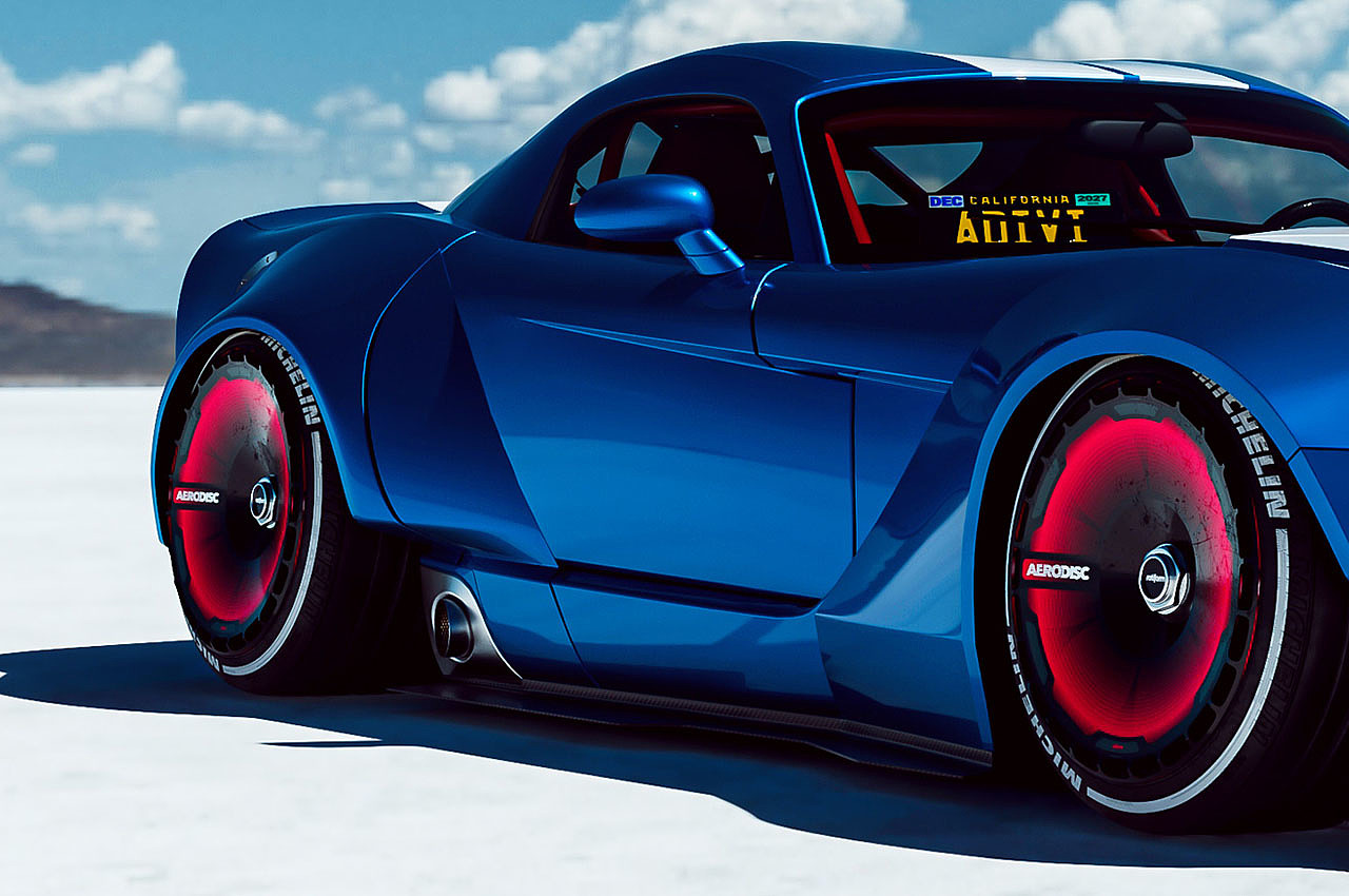 Sports car，blue，Red interior，