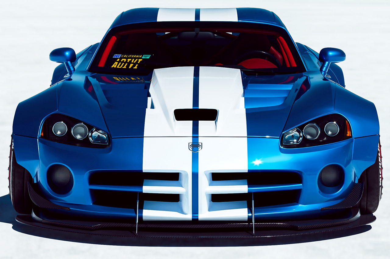 Sports car，blue，Red interior，