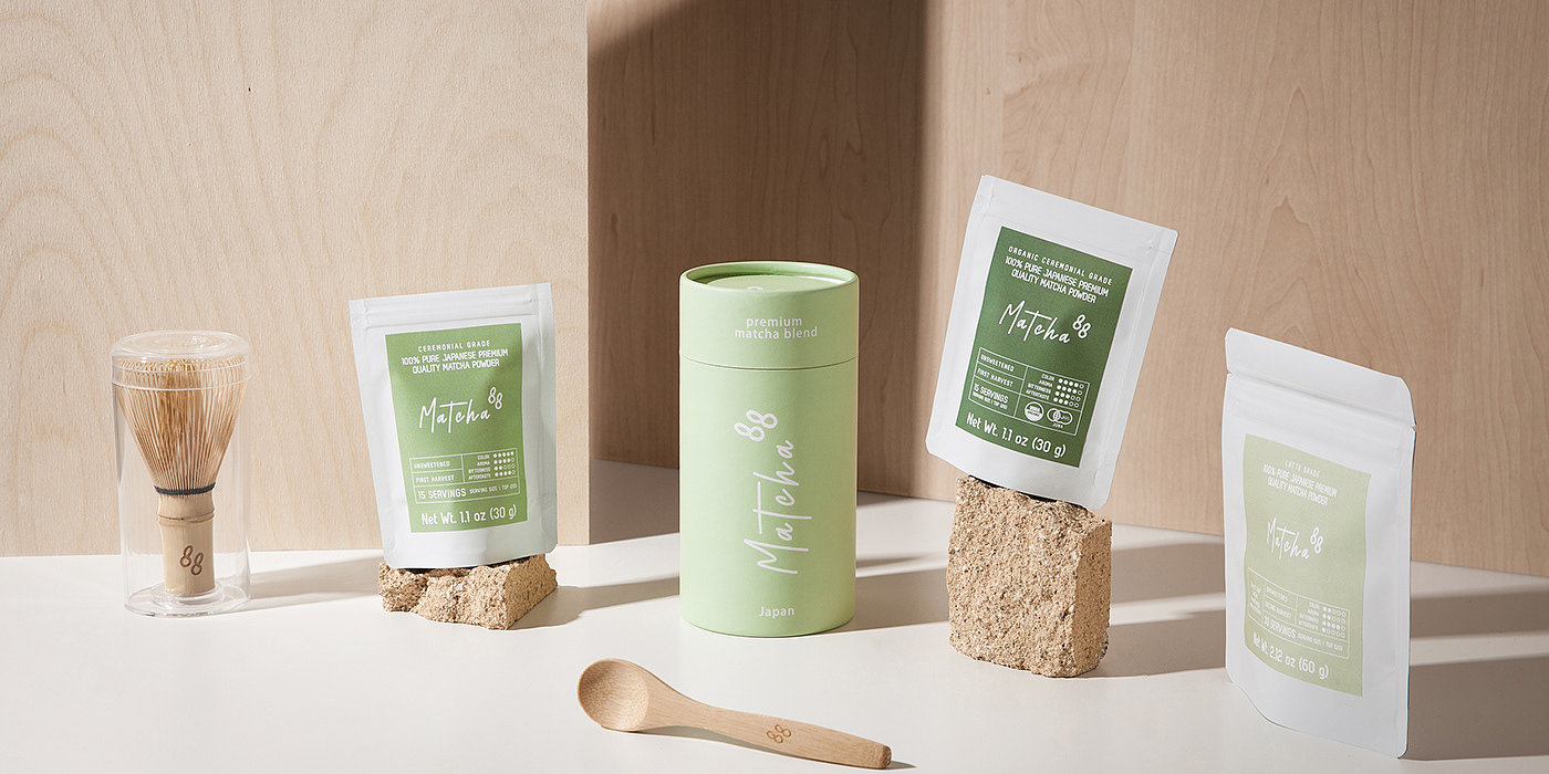 packing，Brand promotion，Matcha88，product design，