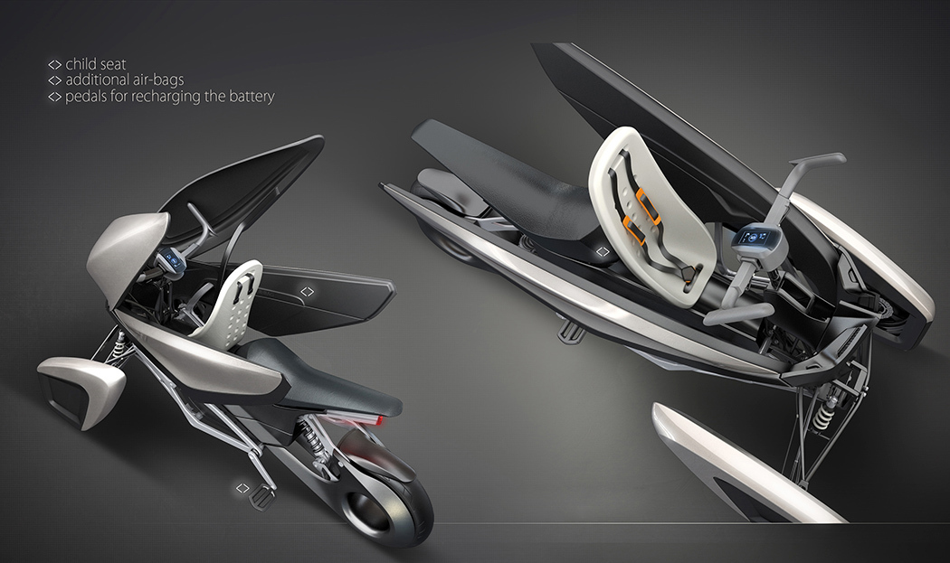 motorcycle，concept，Round，insect，