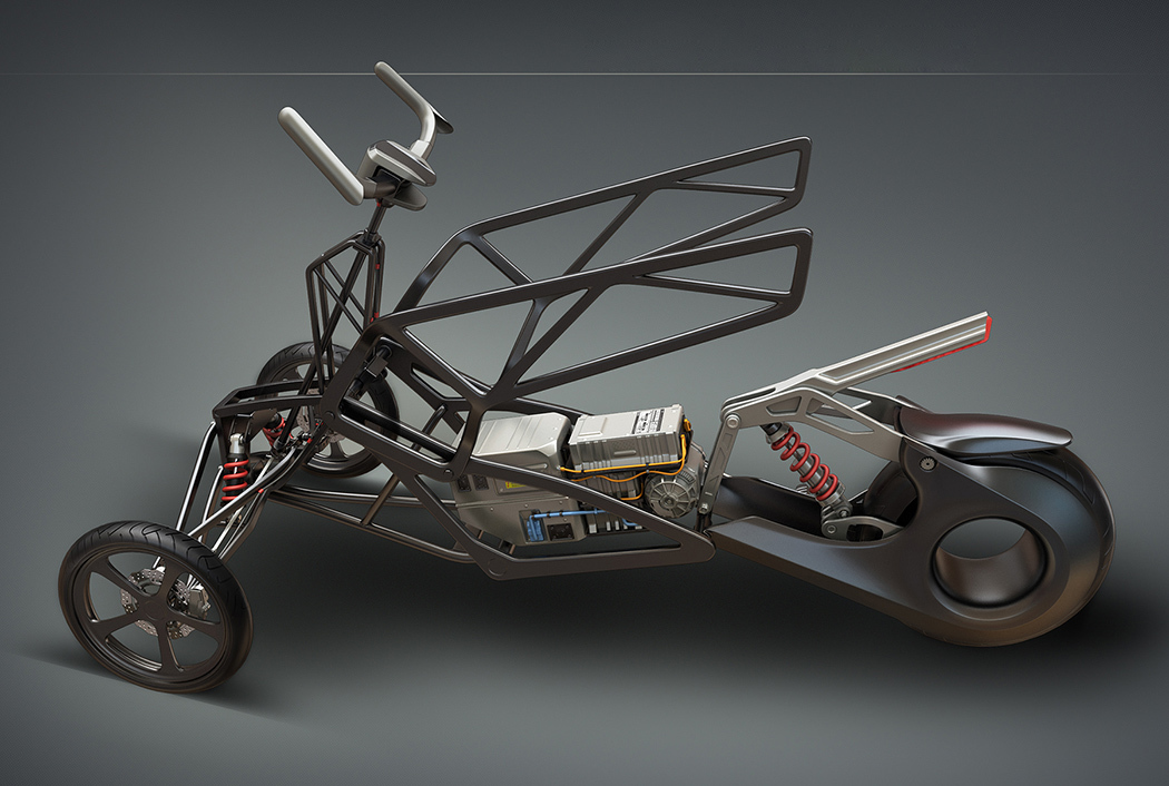 motorcycle，concept，Round，insect，