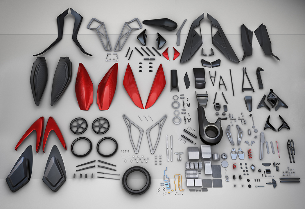 motorcycle，concept，Round，insect，