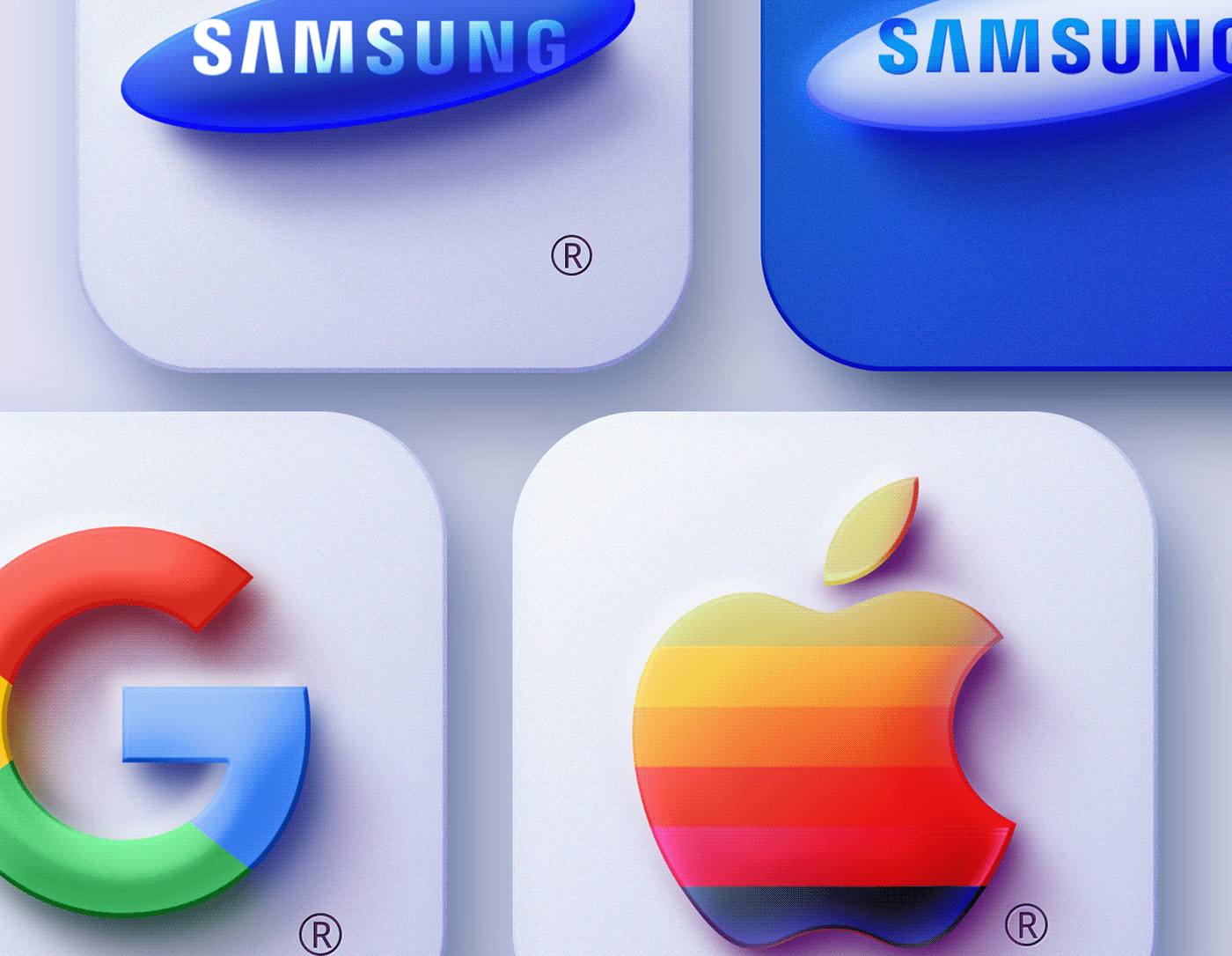 Seunghyun Kang，3D icon design，logo，