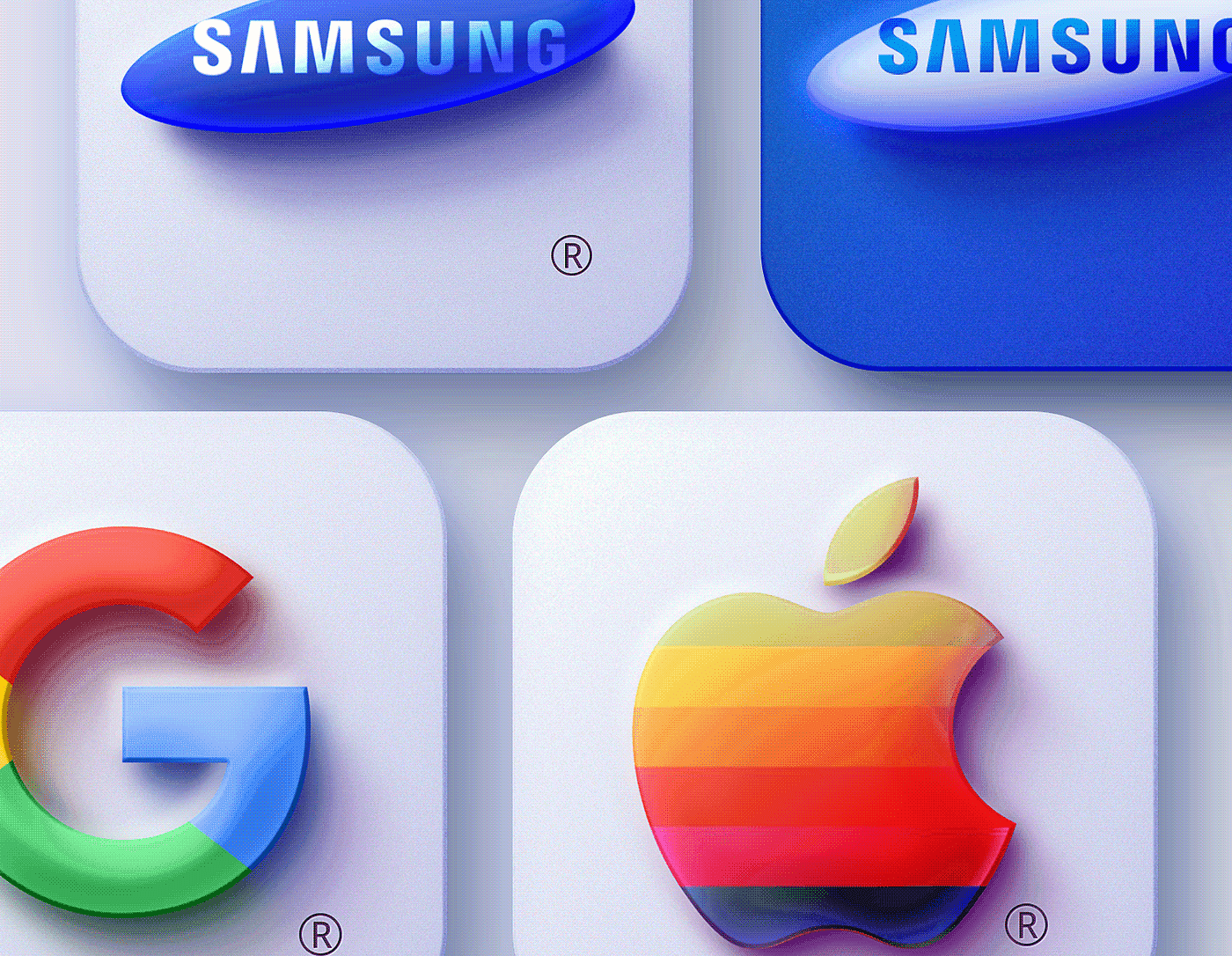 Seunghyun Kang，3D icon design，logo，