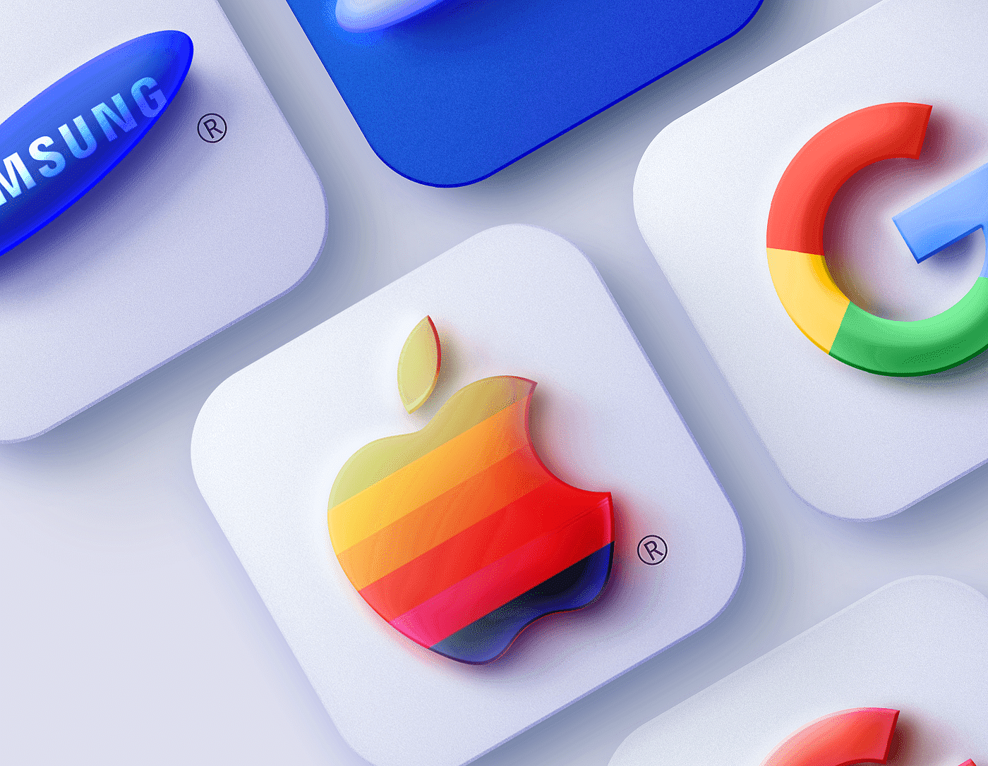 Seunghyun Kang，3D icon design，logo，