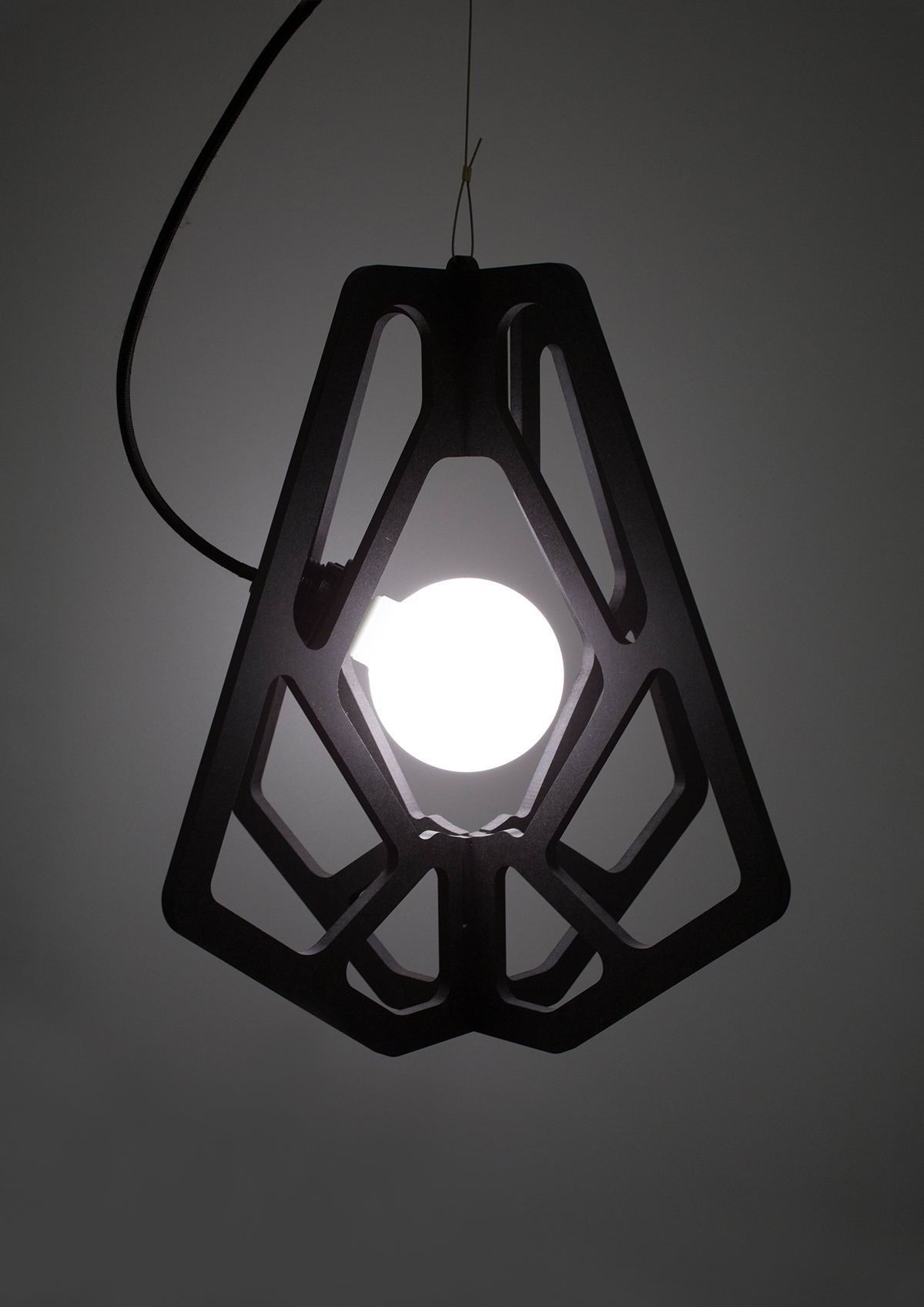 geometry，Hollowed out，suspension，lamp，assemble，
