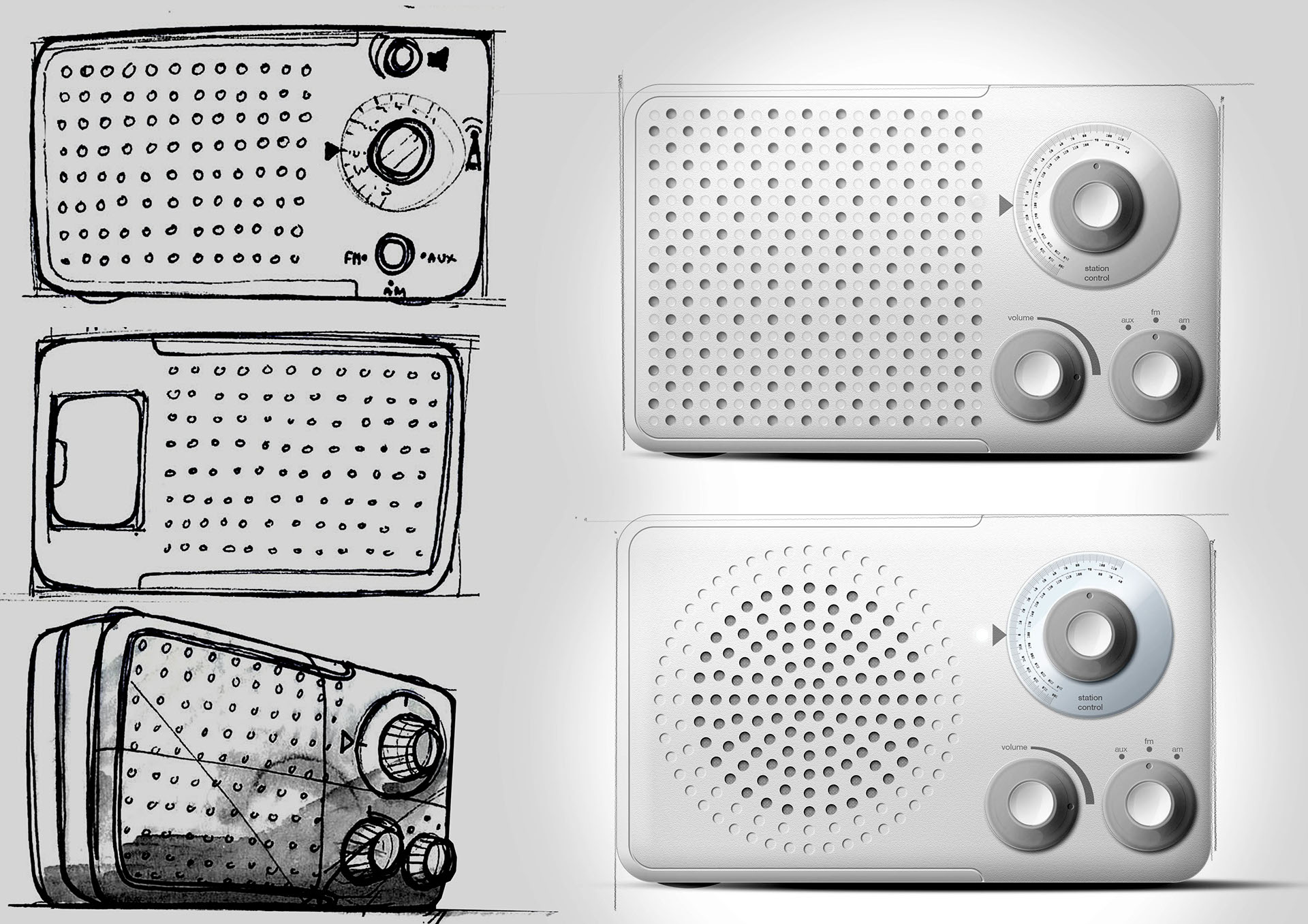 classic，Hand drawn，radio，radio，LA RADIO，