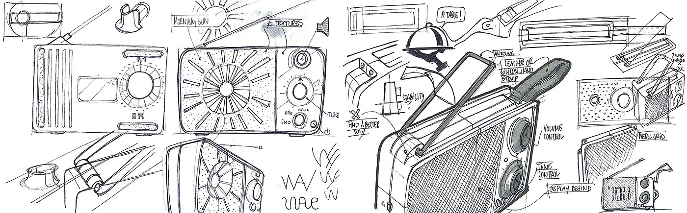 classic，Hand drawn，radio，radio，LA RADIO，
