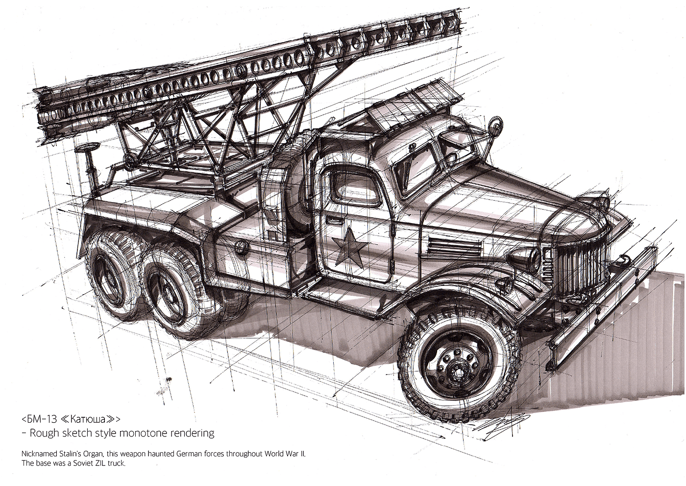 sketch，Sanghyeon jeong，Heavy vehicle，manuscript，Hand drawn manuscript，