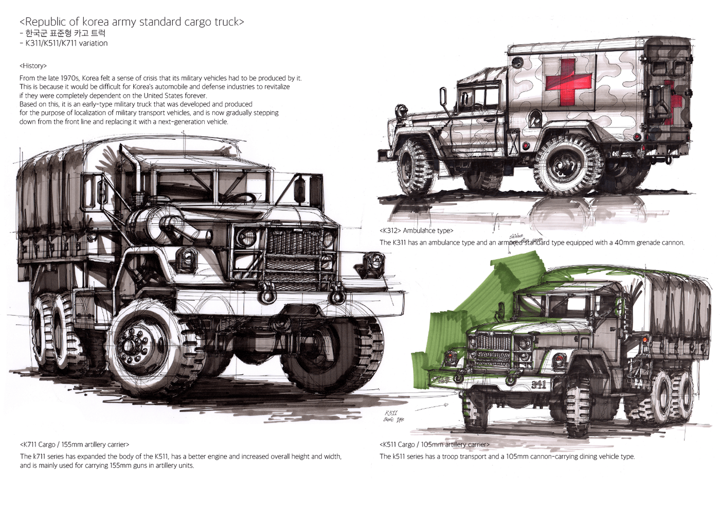 sketch，Sanghyeon jeong，Heavy vehicle，manuscript，Hand drawn manuscript，