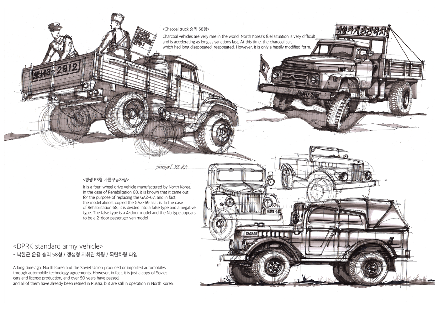 sketch，Sanghyeon jeong，Heavy vehicle，manuscript，Hand drawn manuscript，