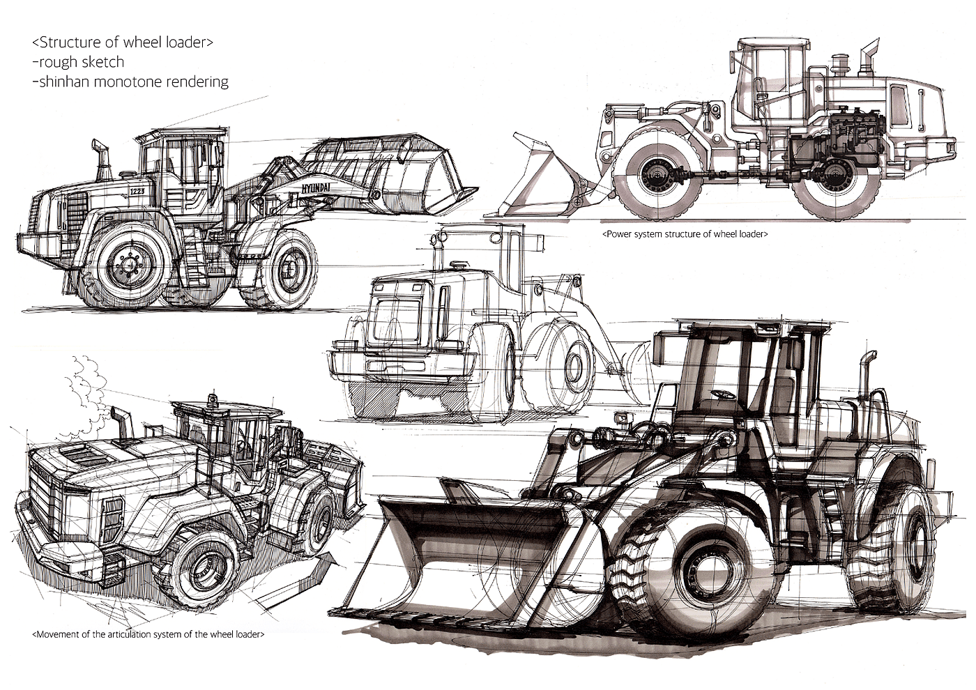 草图，sanghyeon jeong，重型车，手稿，手绘稿，