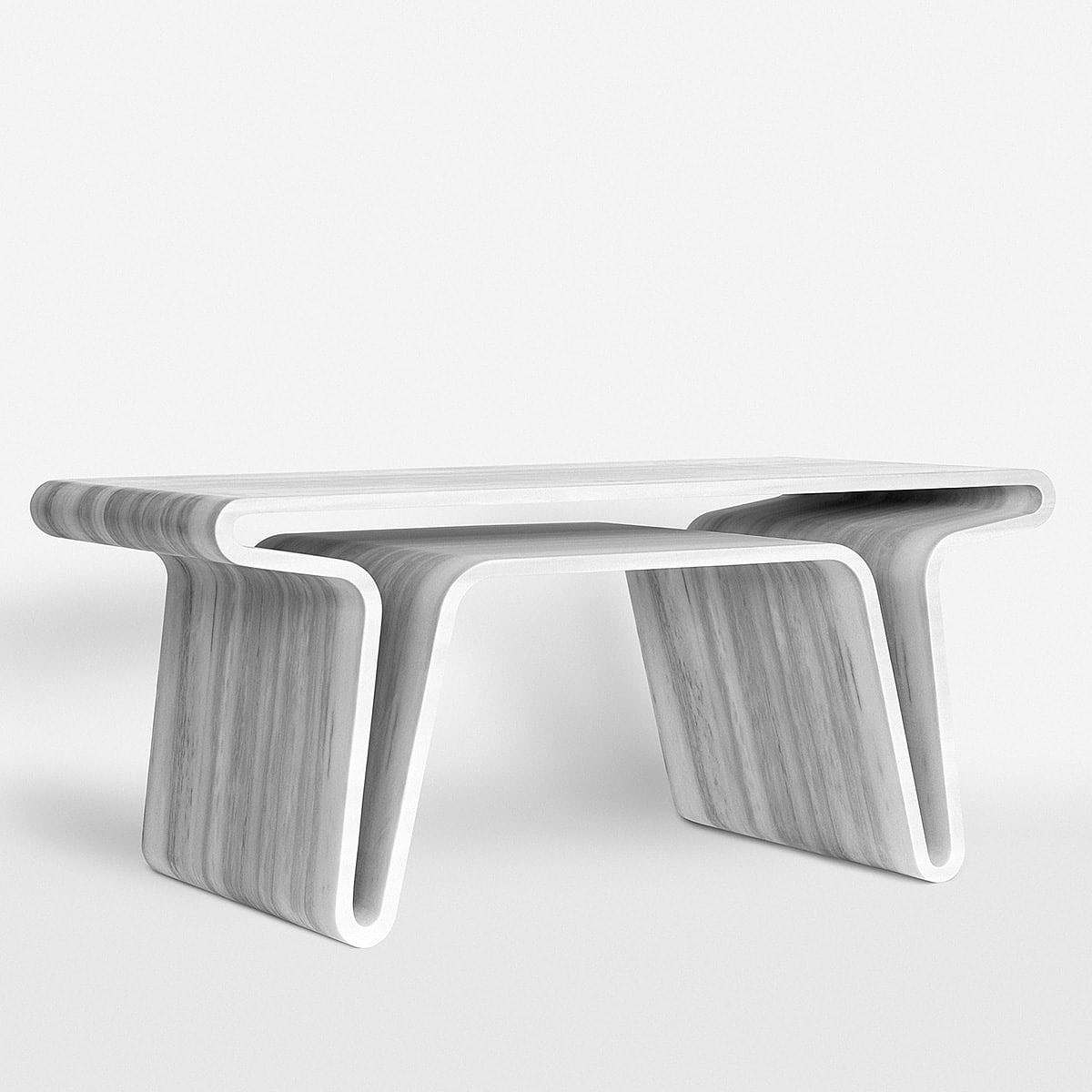 Extruded Tables，Marble，Table，Marc Newson，