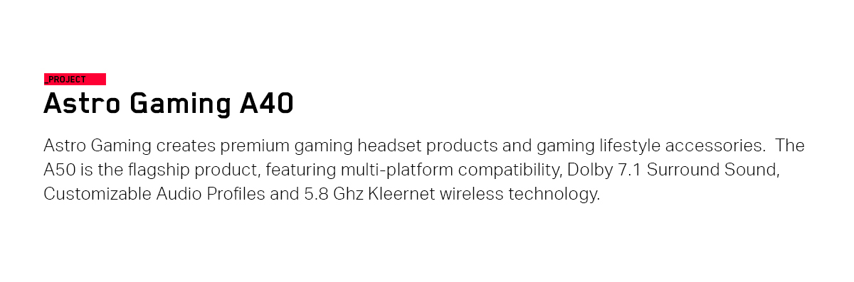 E-sports peripheral，The price is 2500 yuan，Game headset，Astro A40，