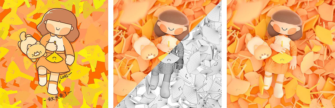 IP设计，mascot设计，卡通设计，可爱，c4d，