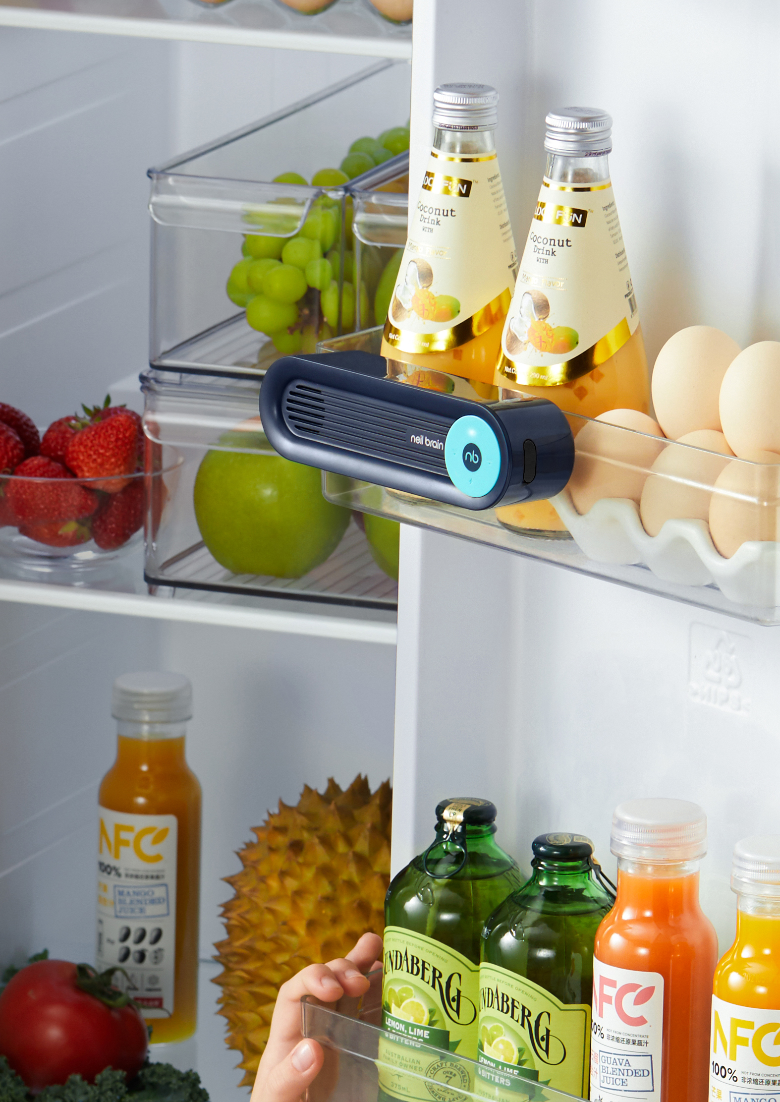 Deodorizer, refrigerator，