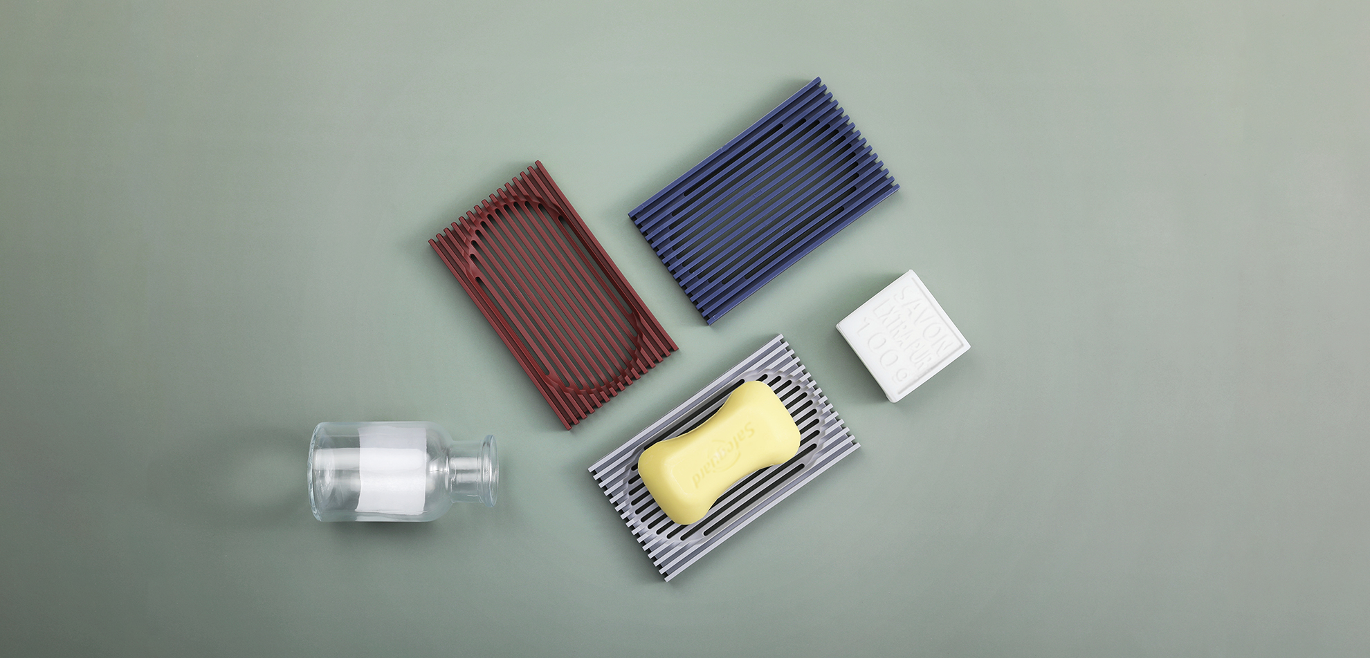 Soap box，two-sided，a grille，Simplicity，original，Home Furnishing，