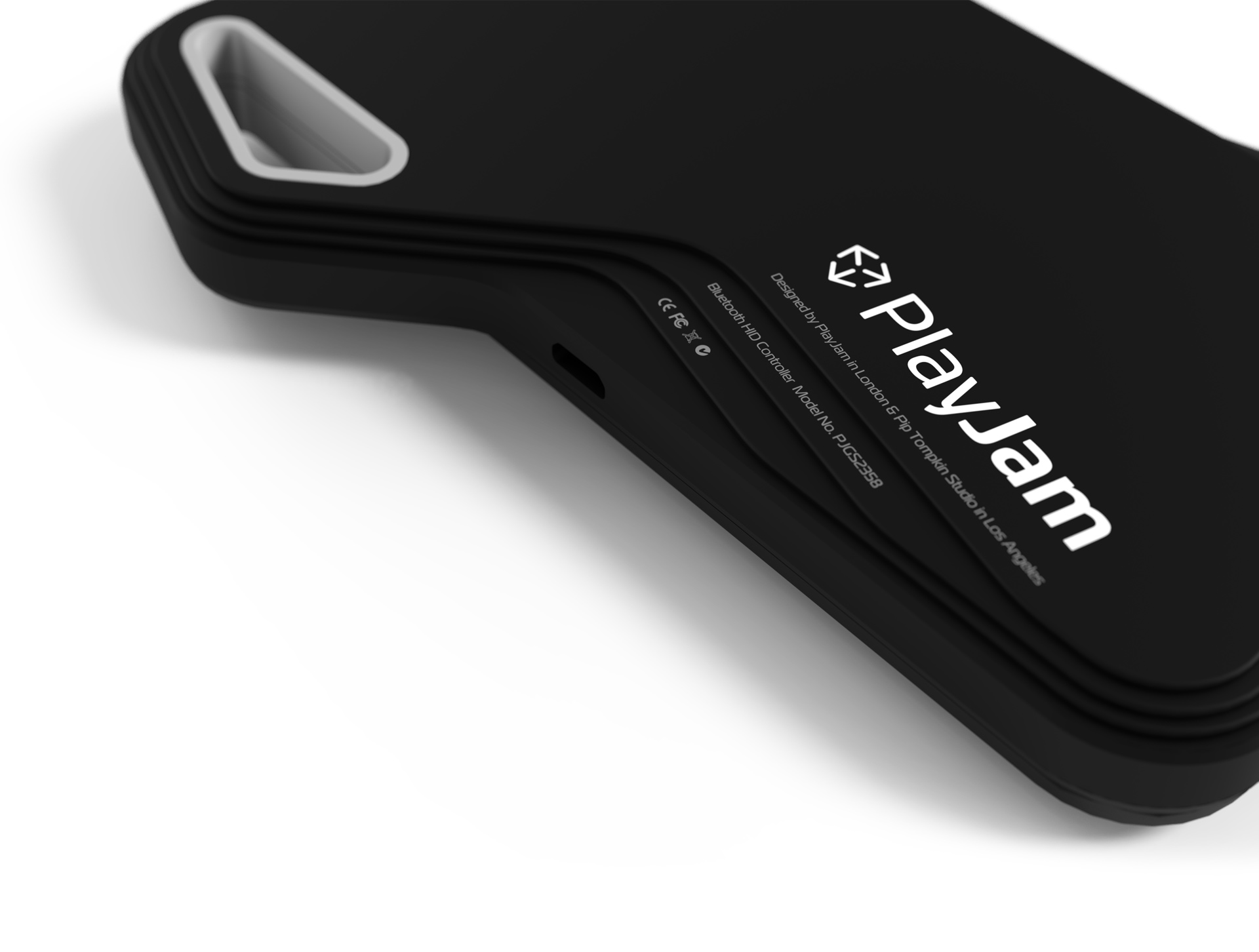 Game handle，surface treatment，playjam，black and white，