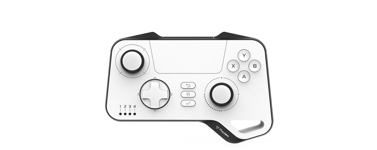 Game handle，surface treatment，playjam，black and white，