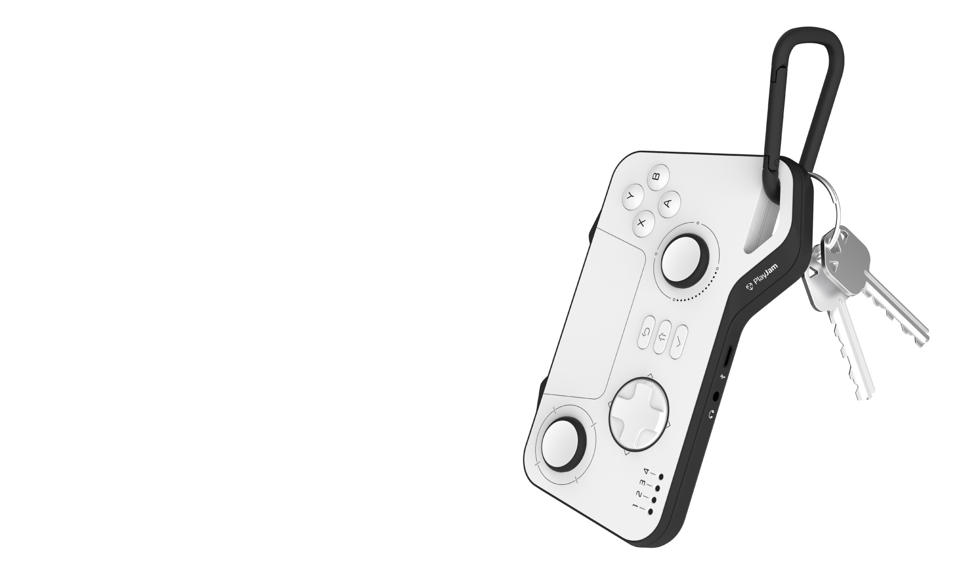 Game handle，surface treatment，playjam，black and white，