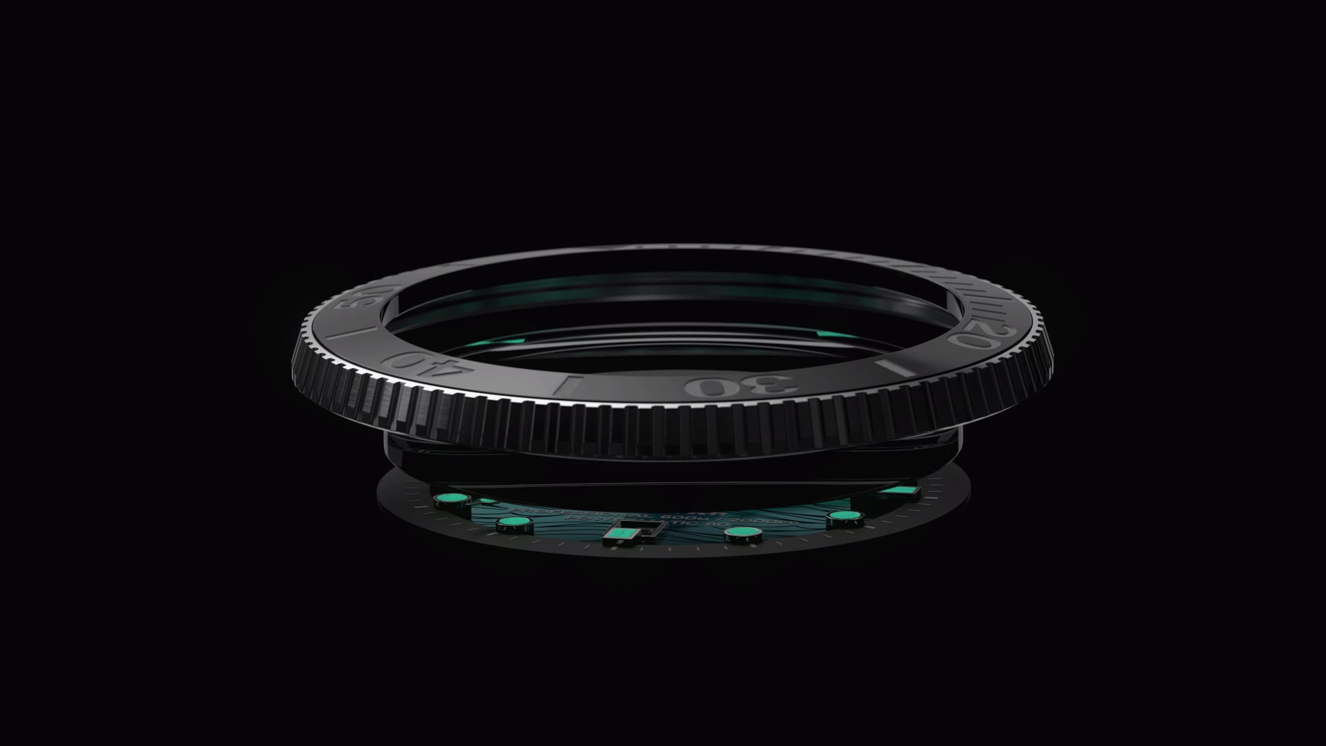 Tissot，painting in water colours，wave，sapphire，Product video dynamic effect，