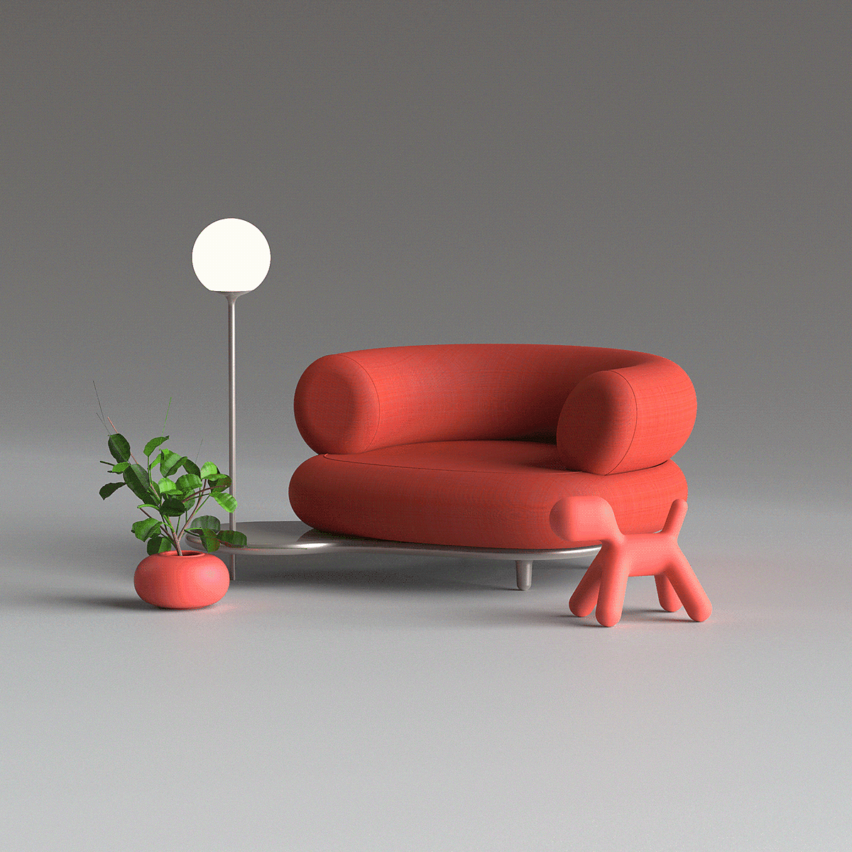 sofa，Reading lamp，chair，