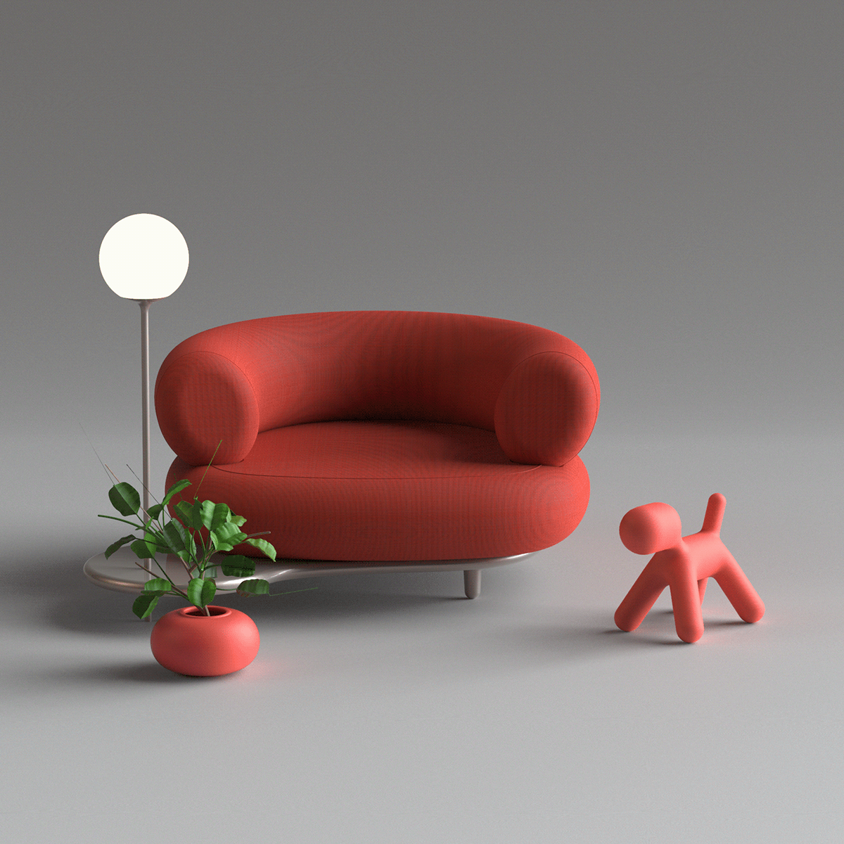 sofa，Reading lamp，chair，