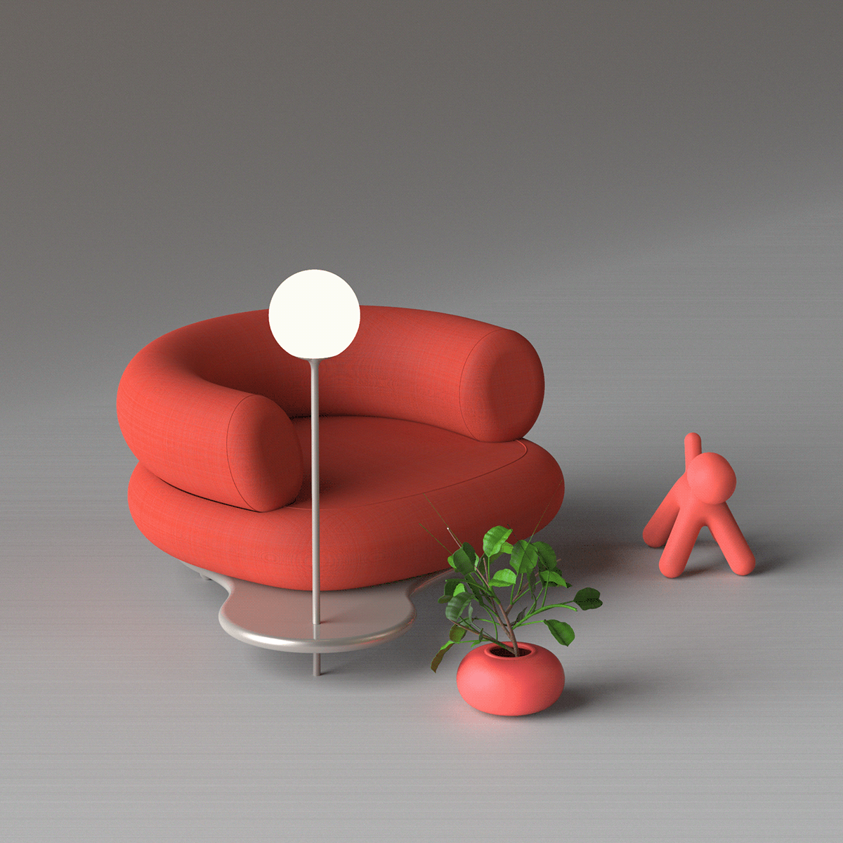 sofa，Reading lamp，chair，