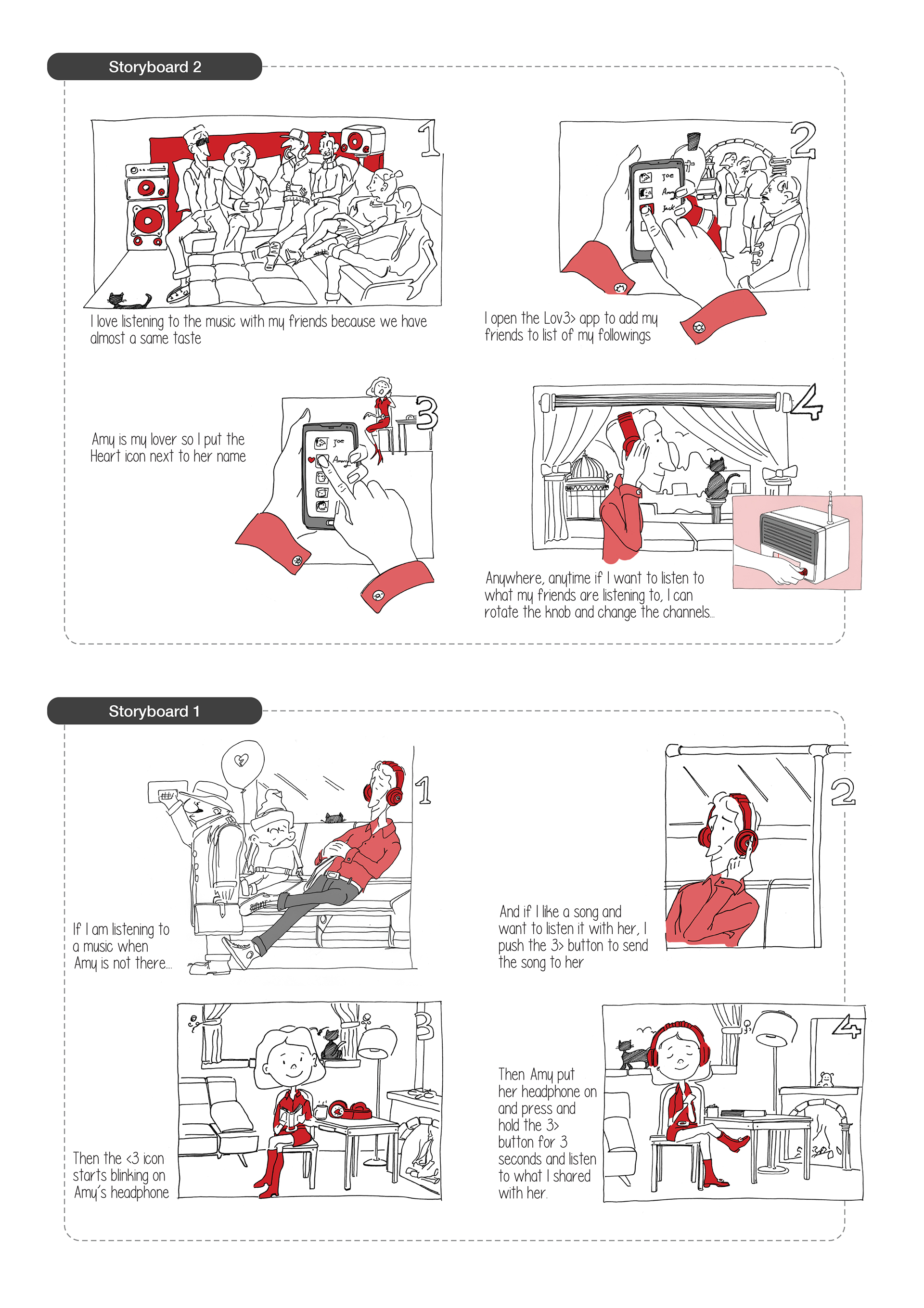 share，w，Social app，headset，radio，music，2016 red dot award，