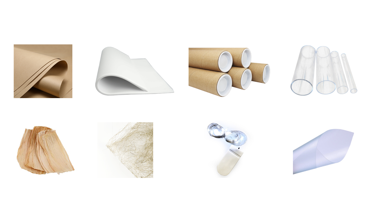 Paper material，lamp，