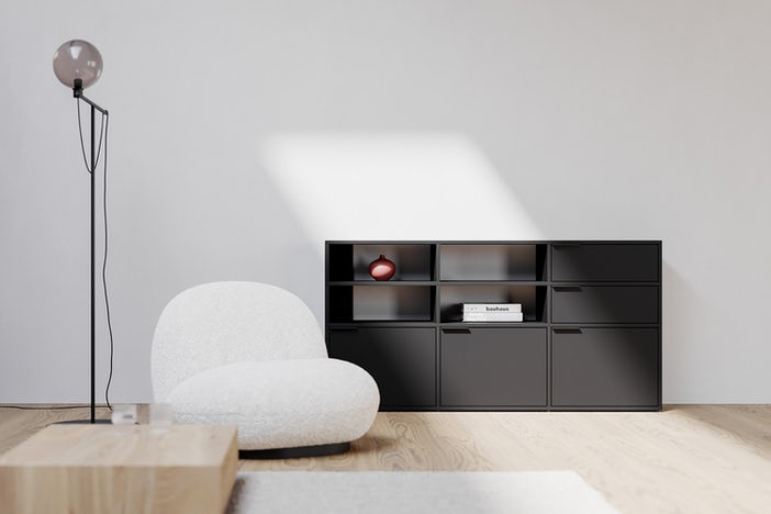 type02，Matte black，Acrylic foil，bookshelf，