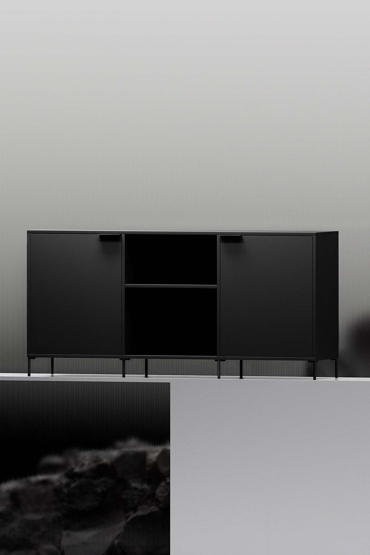 type02，Matte black，Acrylic foil，bookshelf，