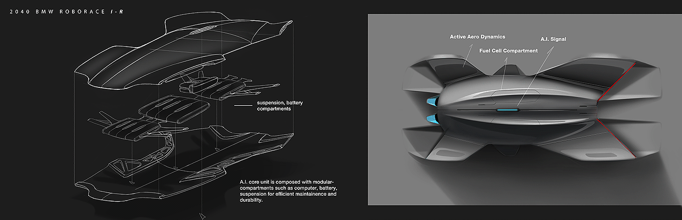 宝马，Roborace，赛车，跑车，