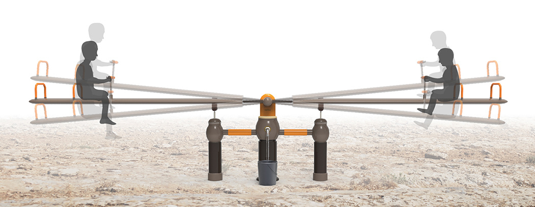 Seesaw，Water pump，care for，drinking water，